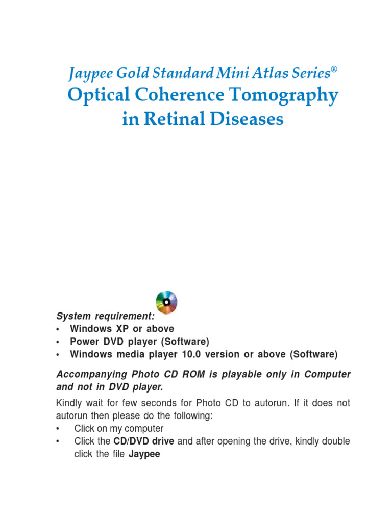 Mini Atlas Series - Optical Coherence Tomography in Retinal Diseases ...