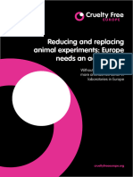 Cruelty Free Europe Reducing and Replacing Animal Experiments Europe Needs An Action Plan