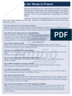 FAQs For Study in France
