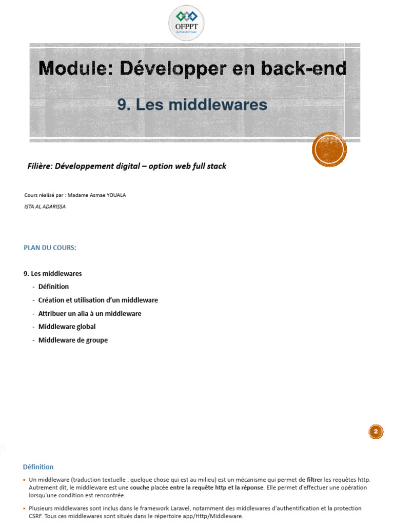 Introduction aux Middlewares en Laravel | PDF | Middleware | Internet