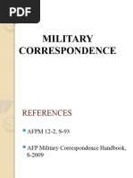 Military Correspondence