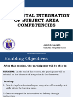 Horizontal Integration On Learning Competencies