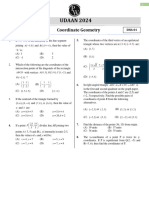 Coordinate Geometry - Daily Home Assignment 01 - (Udaan 2024)