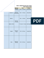 STD 9 Semester Exam Test Schedule and Portion