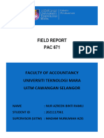 Field Report Pac671_nur Azreen