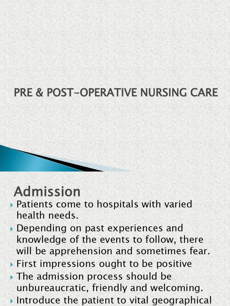 Preoperative Nursing Care PDF