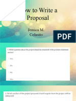 How To Write A Proposal