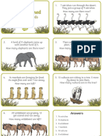 Au N 436 Safari Themed Addition and Subtraction Word Problems To 20 Challenge Cards Ver 1