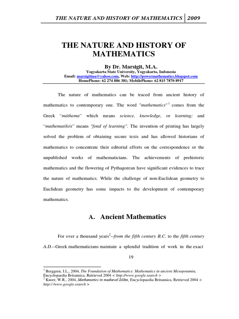History of Mathematics Overview | PDF | Set (Mathematics) | Geometry