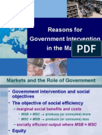 Reasons For Government Intervention in The Market
