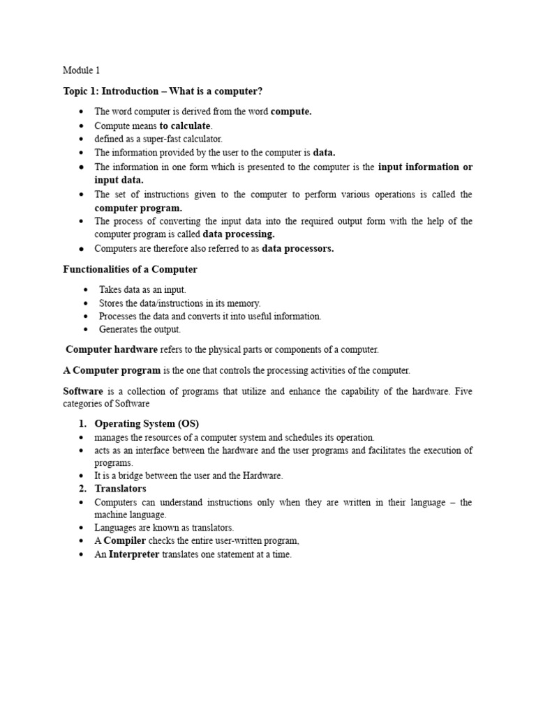 Module 1 | PDF | Programming | Computer Program