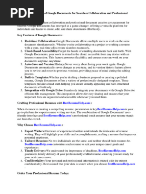 Google Documents Resume