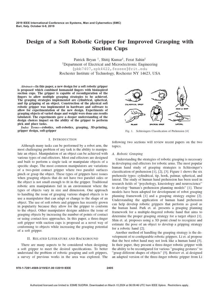 Design of A Soft Robotic Gripper For Improved Grasping With Suction ...