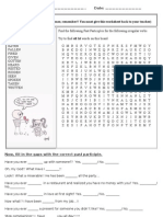 Past Participle Word Search