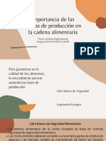 Importancia de Las Etapas de Producción en La Cadena Alimentaria