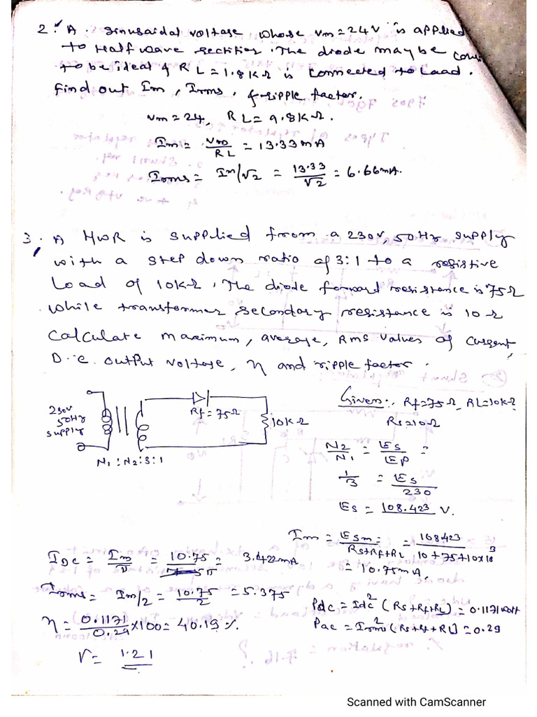 Rectifiers Problems PDF