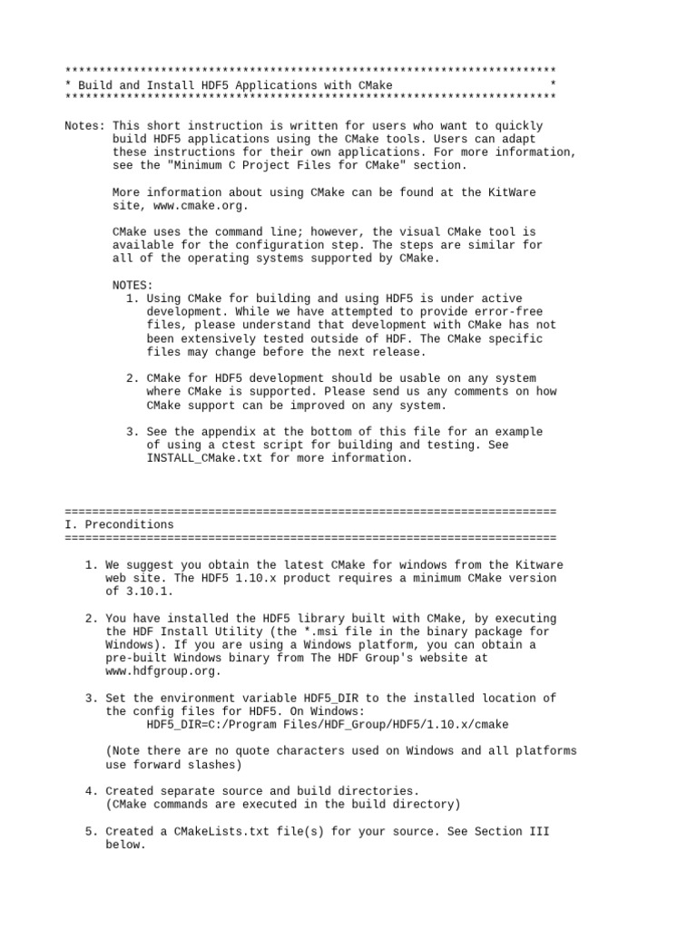 Using hdf5 cmake pdf directory computing computer file