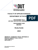 Study Guide Physics A S1 2024