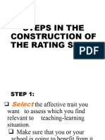 Steps in The Construction of The Rating Scale