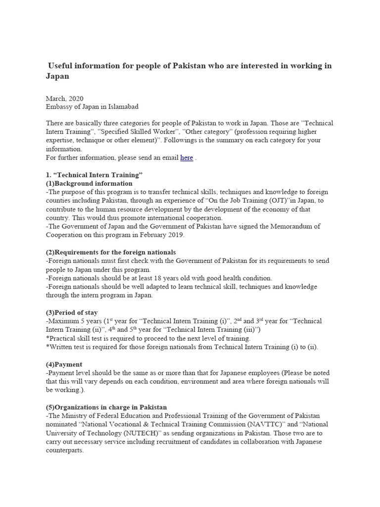 Information of work in japan pdf vocational education