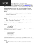 MasterS Degree Resume Sample