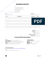 Business Receipt Template