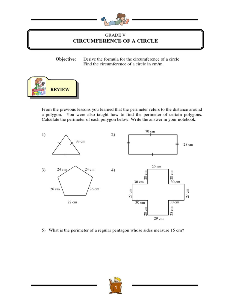 MISOSA Gr. 5 Module 58 Circumference of A Circle | PDF | Circle | Pi
