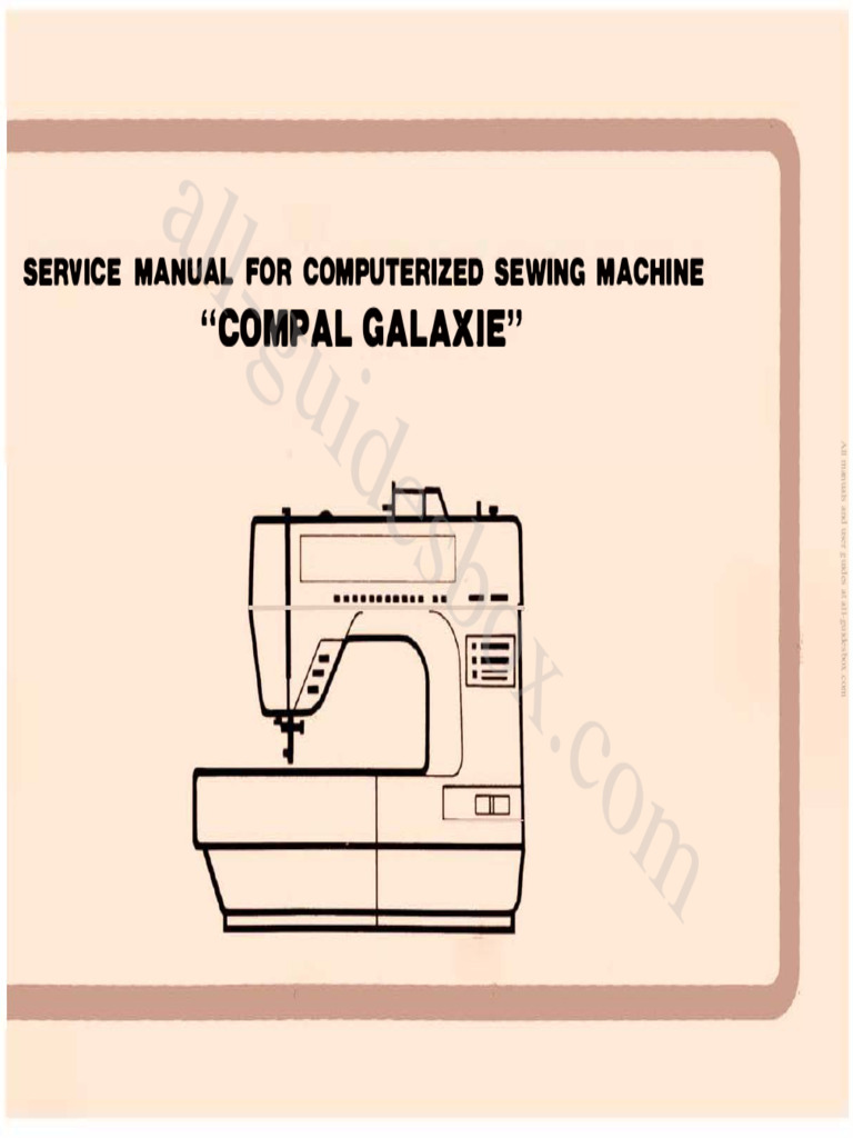 Brother Compal Galaxie Sewing Machine Instruction Manual | PDF | Sewing