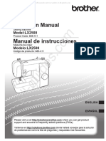 Brother LX2500 Sewing Machine Instruction Manual