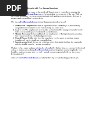 Free Resume Download