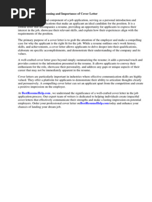 Cover Letter