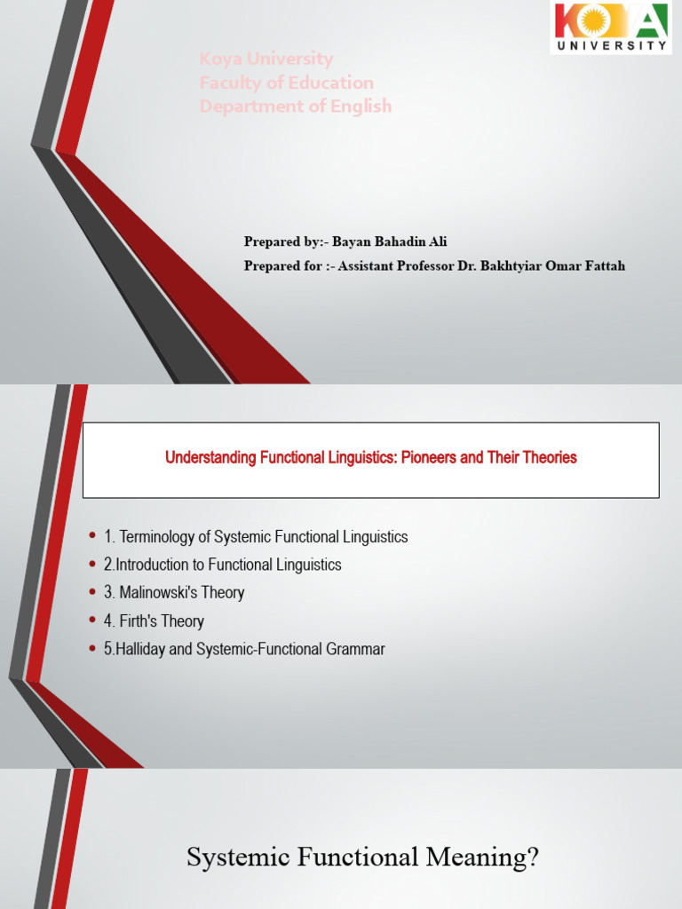 Functional Linguistics - Bayan B. - 071504 | PDF | Linguistics | Human ...