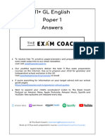 The Exam Coach GL English Paper 1 Answers