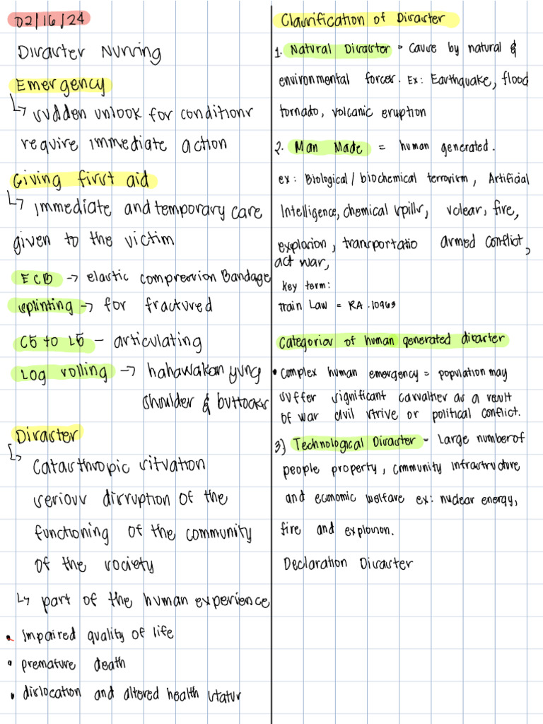 Disaster Nursing Lecture Pdf Emergency Management Emergency