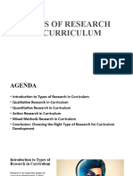 Types of Research in Curriculum