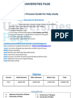 Italy Admission Process New File
