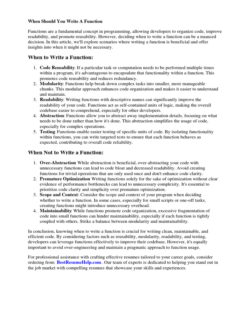 When Should You Write A Functional - 1726169737