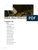 Adam Mickiewicz Ballady
