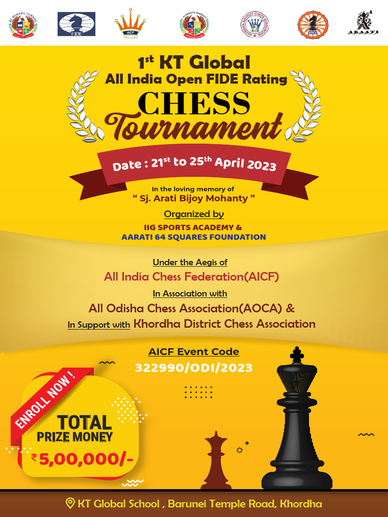 1st KT Global All India Chess Tournament Download Free PDF Chess