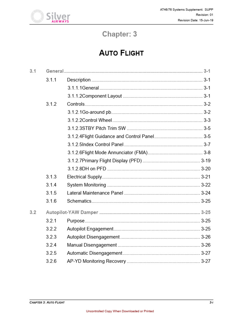 Auto Flight System Overview AT46/76 | PDF | Aircraft Flight Control ...