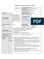 Driving A Forklift - SOP