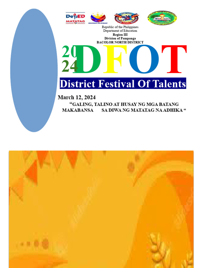 District Festival of Talents 2024 | PDF