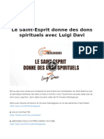 Le Saint Esprit Donne Des Dons Spirituels Avec Luigi Davi