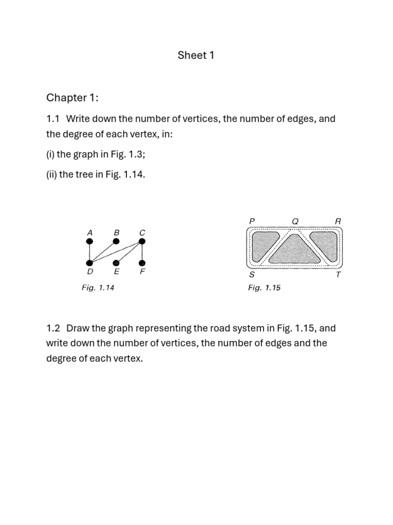 Graphs sheet pdf vertex graph theory discrete mathematics