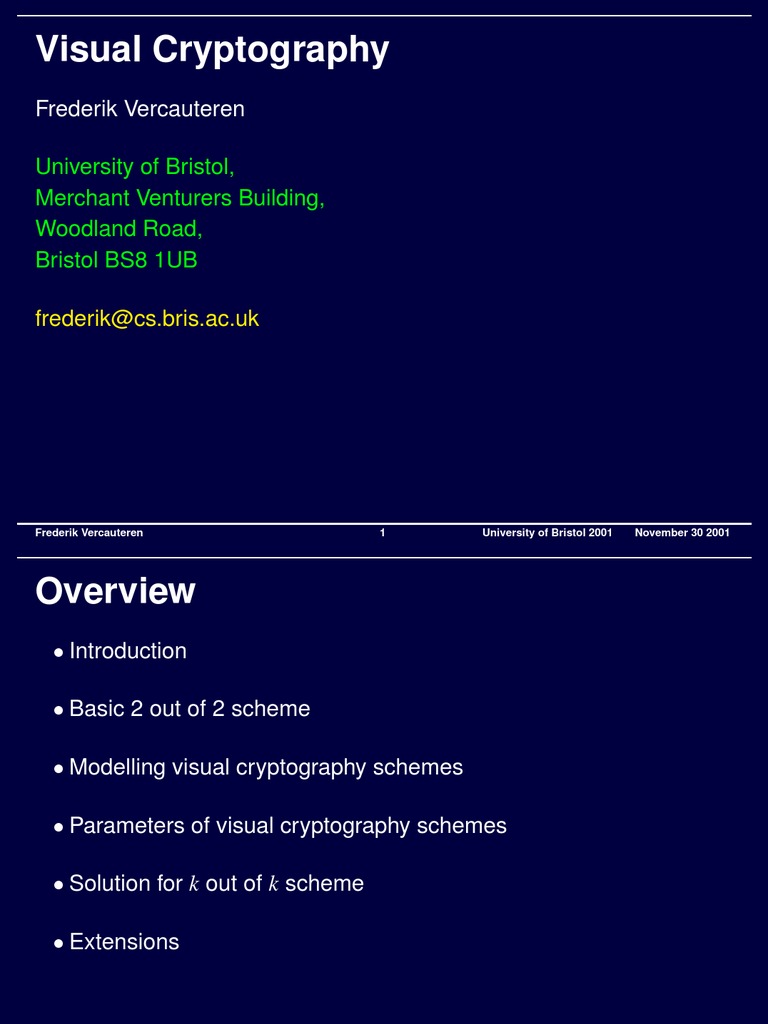 Visual cryptography frederik vercauteren pdf matrix mathematics
