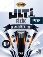 Ulti̇ Seri̇si̇ Tyt Fi̇zi̇k Branş Denemeleri̇ Örnek PDF