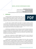 Educação Ambiental - Estudo de Intervenção do Meio