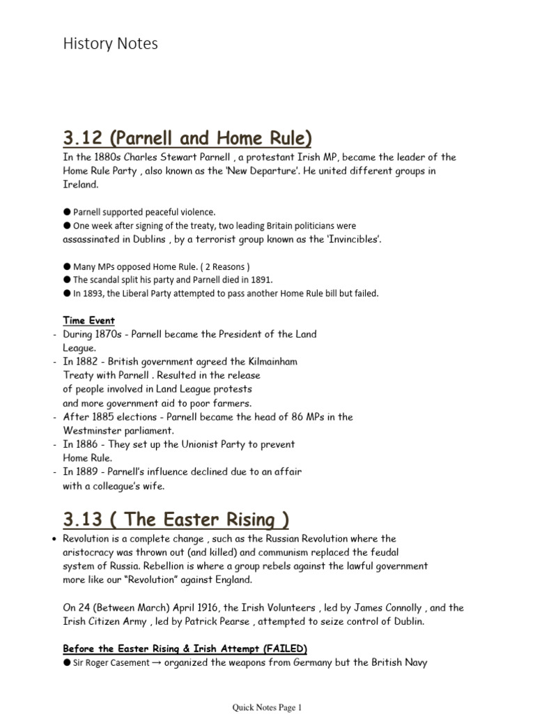 History Notes Pdf Northern Ireland British Empire
