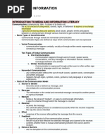 Introduction To Media and Information Literacy