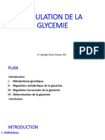 REGULATION DE LA GLYCEMIE